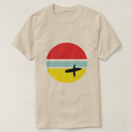 T-shirt do surfista do por do sol