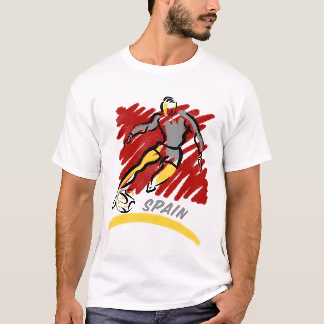 T-shirt do Swoosh do futebol da espanha (Frente)