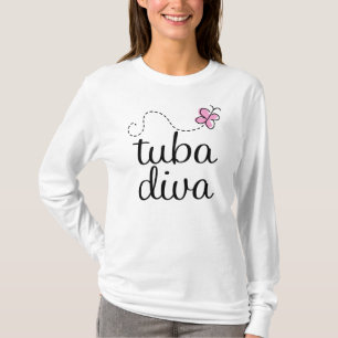 T-shirt do T da tuba das mulheres engraçadas