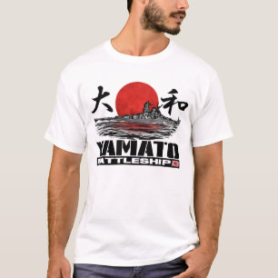 T-shirt do t-shirt de Yamato da navio de guerra