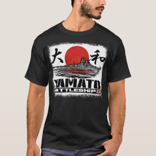 T-shirt do t-shirt de Yamato da navio de guerra