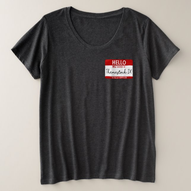T-shirt do tamanho Plus da Themattle IX (Frente do Design)