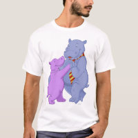 T-shirt do tango do hipopótamo da dança