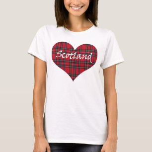 T-shirt do Tartan do coração de Scotland