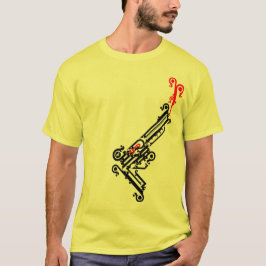 T-shirt do tatuagem da arma