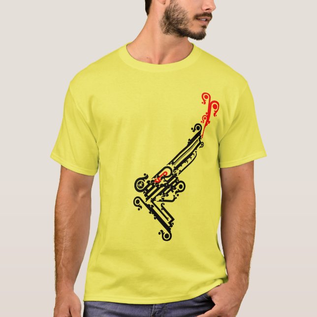 T-shirt do tatuagem da arma (Frente)