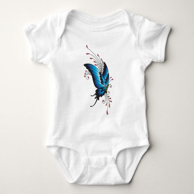 T-shirt do tatuagem da borboleta (Frente)