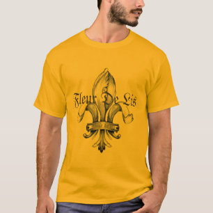 T-shirt do tatuagem da flor de lis - personalizado