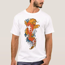 T-shirt do tatuagem dos peixes de Koi
