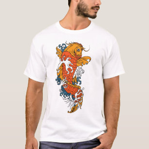 T-shirt do tatuagem dos peixes de Koi
