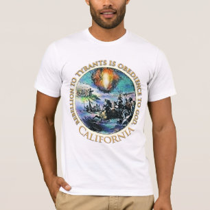 T-shirt do tea party de Califórnia