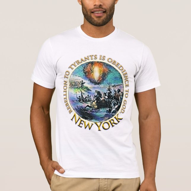 T-shirt do tea party de New York (Frente)