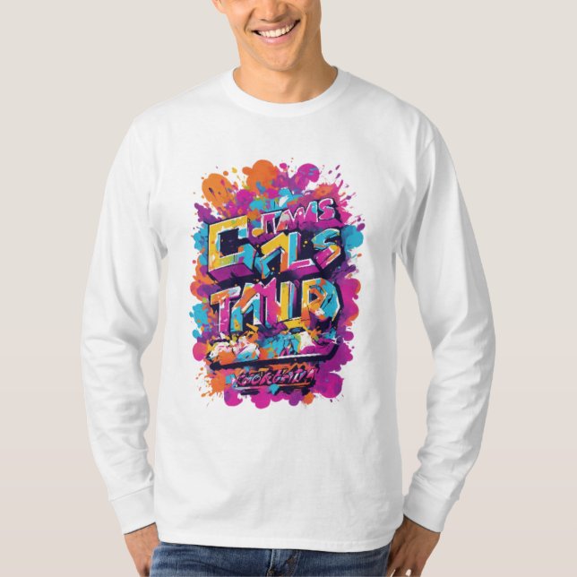 T-shirt do tema da abstrato (Frente)