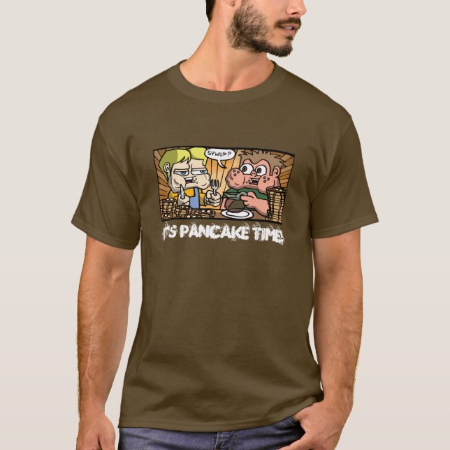 T-shirt do tempo da panqueca (homens) (Frente)