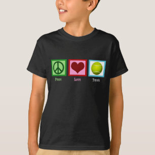 T-shirt do tênis do amor da paz