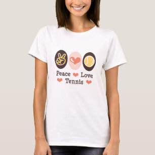 T-shirt do tênis do amor da paz