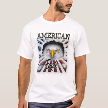 T-shirt do teste padrão de Eagle 3D do americano