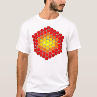 T-shirt do teste padrão do hexágono/cubo