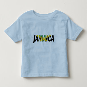 T-shirt do texto da bandeira de Jamaica