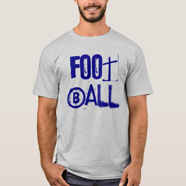 T-shirt do texto do futebol (Frente)