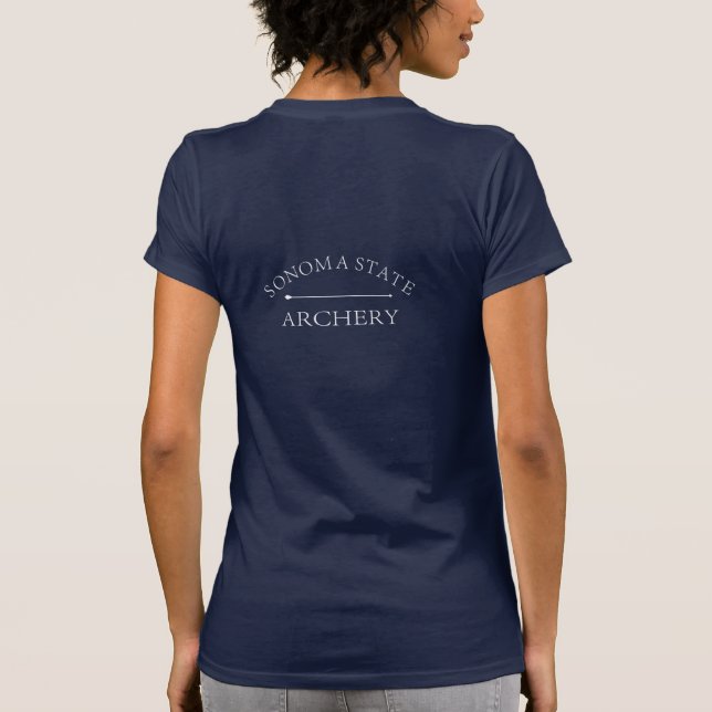 T-shirt do tiro ao arco do SSU das mulheres (Verso)
