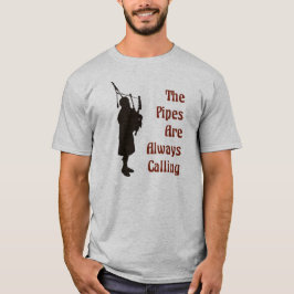 T-shirt do tocador de gaita-de-foles - as