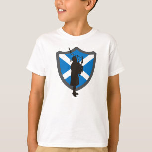 T-shirt do tocador de gaita-de-foles dos miúdos: