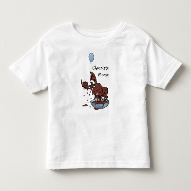 T-shirt do Toddler divertido, alce de chocolate (Frente)