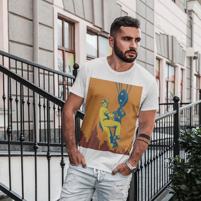 T-Shirt do Trabalhador de Construção Hospedado (Criador carregado)