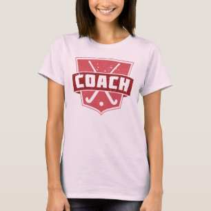 T-shirt do treinador de hóquei em campo do