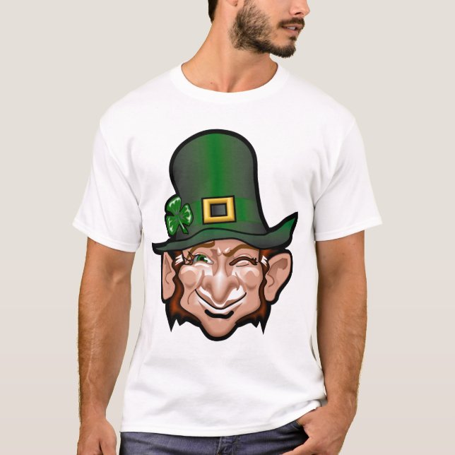 T-shirt do trevo do Leprechaun (Frente)