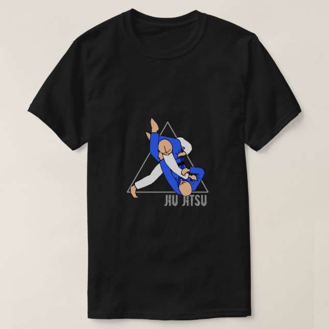 T-shirt do triângulo de Jiu Jitsu (Frente do Design)