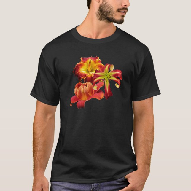 T-shirt do trio do hemerocallis (Frente)