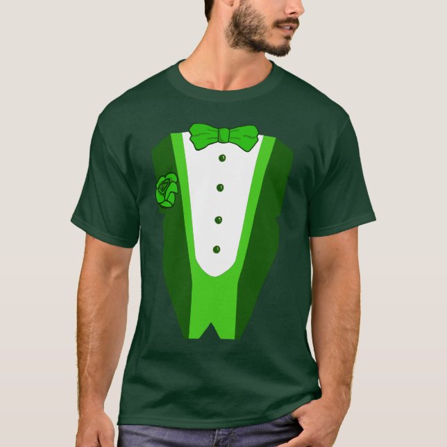 T-shirt do tux do dia de St Patrick (Frente)