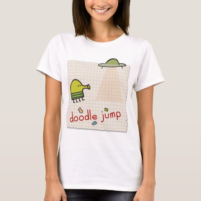 T-shirt do UFO 2 do salto do Doodle (Frente)