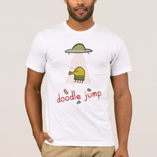 T-shirt do UFO do salto do Doodle
