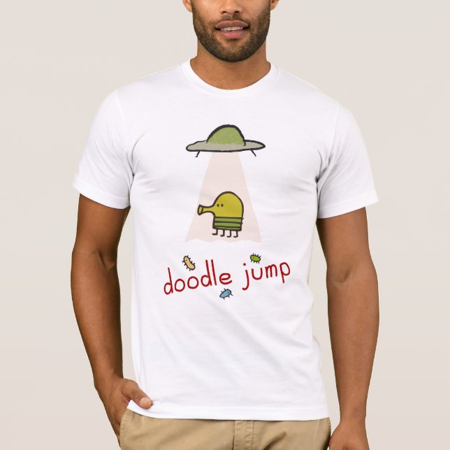 T-shirt do UFO do salto do Doodle (Frente)