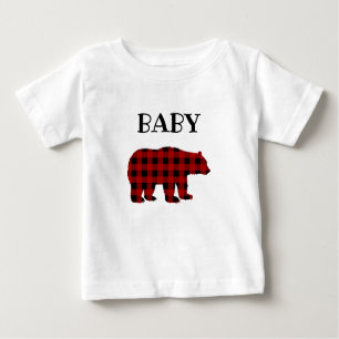 T-Shirt do Urso de Bebê Xadrez de Buffalo