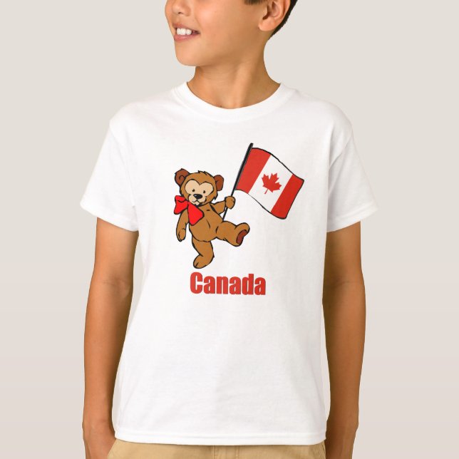T-shirt do urso de ursinho de Canadá (Frente)