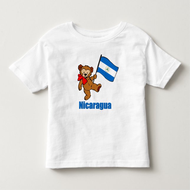 T-shirt do urso de ursinho de Nicarágua (Frente)