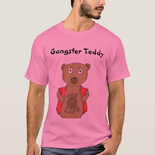 T-shirt do urso de ursinho do gângster (Frente)
