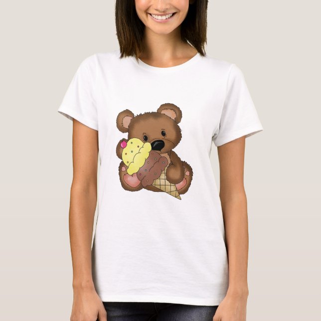 T-shirt do urso do sorvete (Frente)