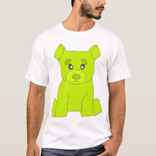 T-shirt do urso do verde de Fluo