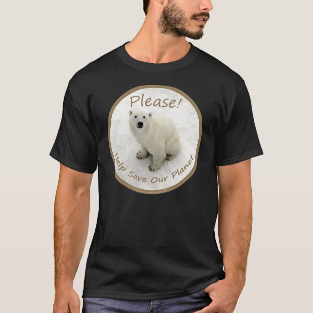 T-shirt do urso polar (Frente)
