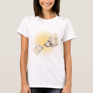 T-shirt do Urso Polar das Mulheres