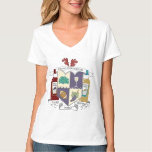 T-shirt do V-Pescoço das mulheres