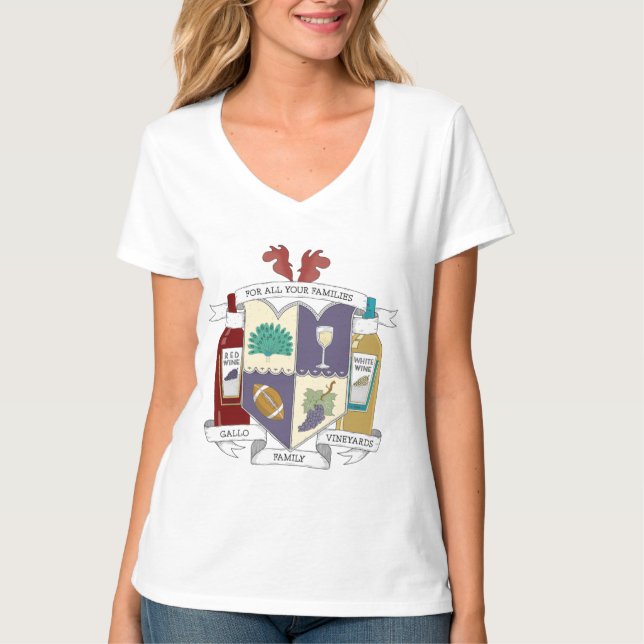 T-shirt do V-Pescoço das mulheres (Frente)