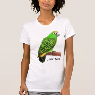 T-shirt do V-Pescoço do papagaio de Jardines