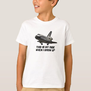 T-shirt do vaivém espacial para miúdos
