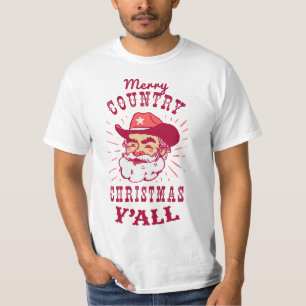 T-shirt do valor de Papai Noel   do vaqueiro do